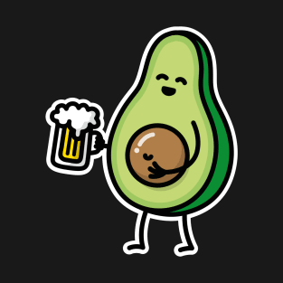 Funny avocado beer belly funny beer drinker gift Keto Ketones diet T-Shirt