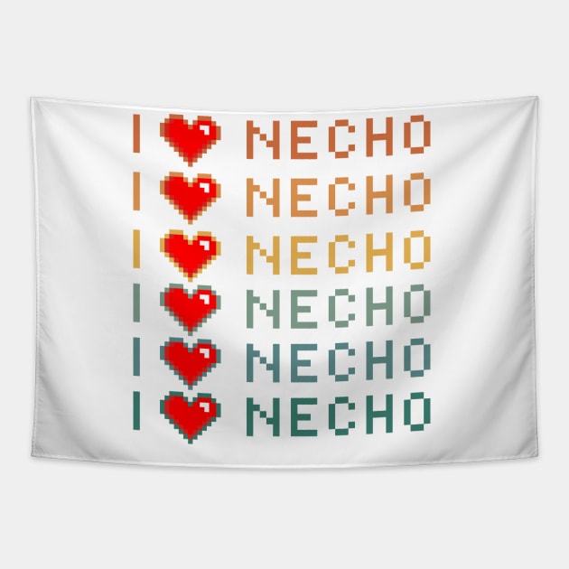 Necho 8 Bit Retro Tapestry by ARTSYVIBES111
