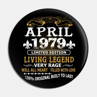 April 1979 Shirt Vintage 40th Birthday Gift 40 Years Old Pin