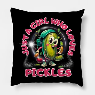 Pickle is just a girl who loves veggie pickles Pillow