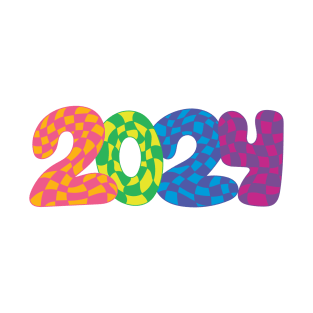 2024 Checkered Rainbow T-Shirt