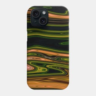 Green plants Marble Liquid Waves colors grading pattern Phone Case