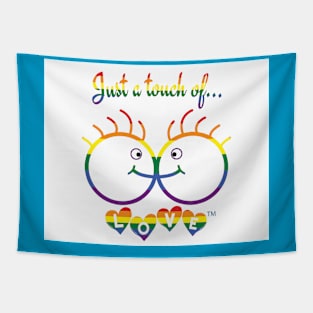 Just A Touch of LOVE - LGBTQIA+ Males - Horizontal - BackHorizontal - Back Tapestry