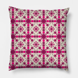 Seamless pattern with flower shapes circles Pillow