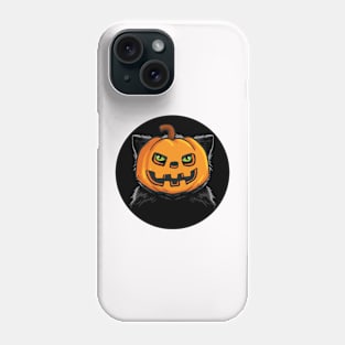 cat wearing pumpkin mask Phone Case