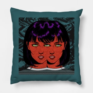 Mystic Fusion-Retro Comic Horror Pillow