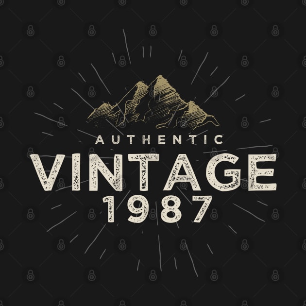 Authentic Vintage 1987 Birthday Design by DanielLiamGill