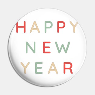 Happy Colourful New Year Pin