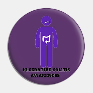 Ulcerative Colitis Silhouette Pin