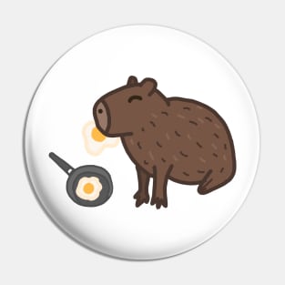 Fried Egg Capybara Pin