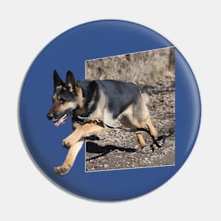 German Shepherd Jump Out Pin