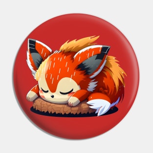 Cute Sleeping Baby Fox - Artwork Pin