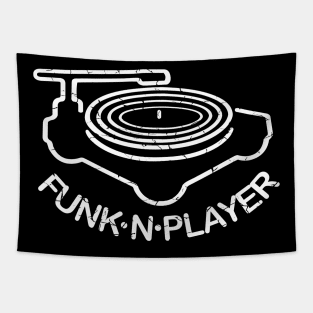 Funk'n Player (Distressed), with White Lettering Tapestry