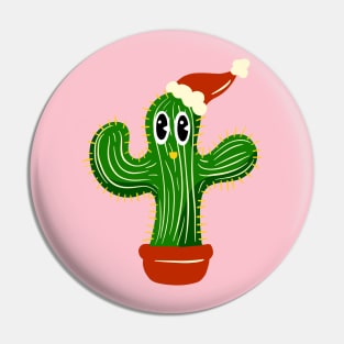 Cartoon Christmas Cactus Time! Pin