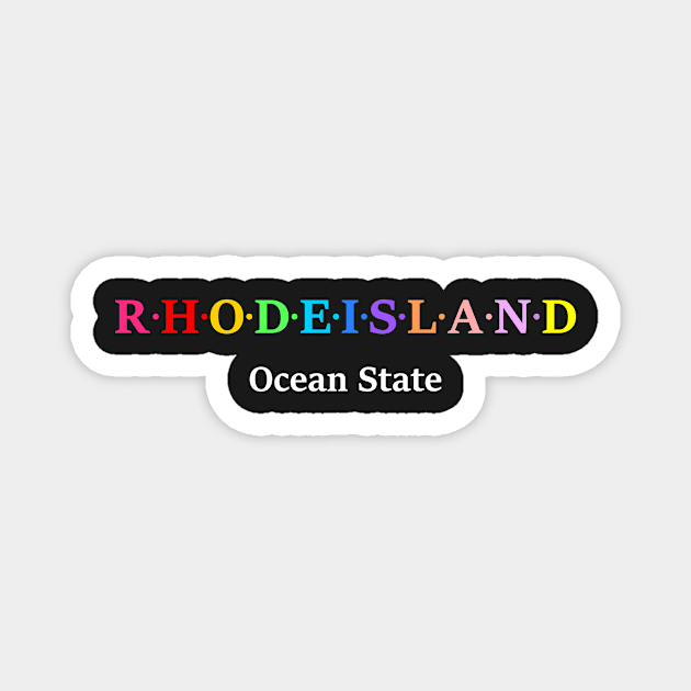 Rhode Island, USA. Ocean State. Magnet by Koolstudio