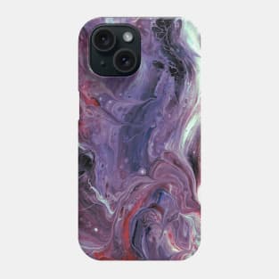 Marbling design in Reds and Blacks Phone Case