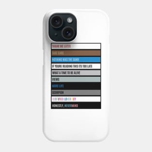 Drake Albums & Mixtapes (2010-2022) Phone Case