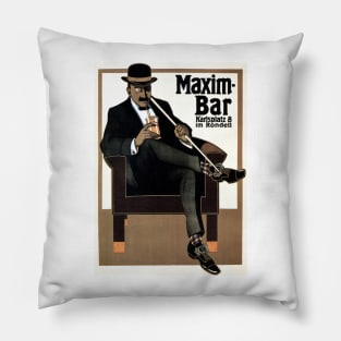 MAXIM BAR Gentleman Karsplatz im Rondell 1907 Hans Rudi Erdt Art Deco Advertising Pillow