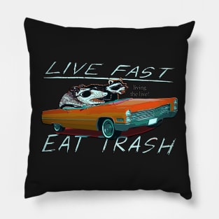 Copy of Cute Live Fast Eat Trash, live fast eat trash funny Pillow