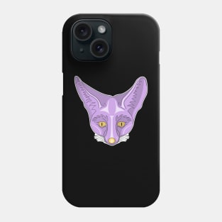 cute purple rappel fox face Phone Case