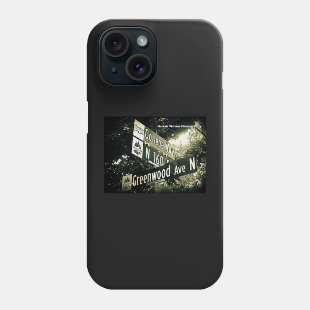 College Way 160th Street & Greenwood Avenue, Shoreline, Washington by Mistah Wilson Phone Case by MistahWilson