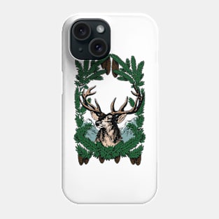 Vintage Deer, color, Christmas Phone Case