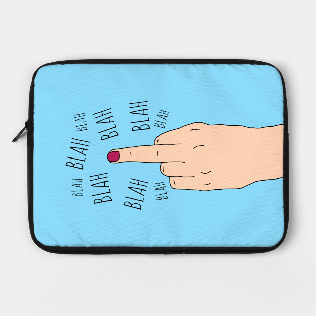 Blah Blah F Ck You Black Rebel Laptop Case Teepublic