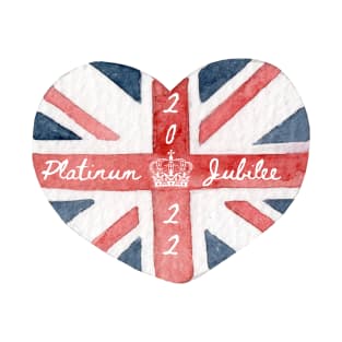 Platinum Jubilee 2022 British flag heart T-Shirt