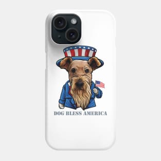 Fourth of July Pun Airedale Terrier Phone Case