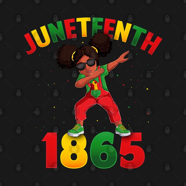 Juneteenth Dabbing Black Queen Melanin Brown Skin Girls Dab by BramCrye