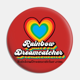 Rainbow Dreamcatcher Heart with Website Pin