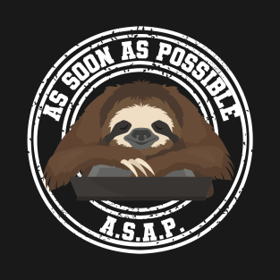 Humor Lazy worker Cute Funny Sloth T-Shirt