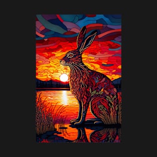 Hare and Serene Sunset View T-Shirt