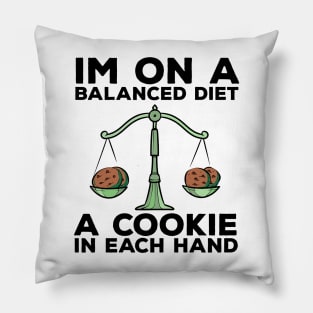 Funny Diet Cookies Meme Weightloss Gym Workout Fitness Gift Pillow