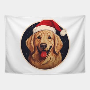 Santa Golden Retriever | The Golden Christmas! Tapestry