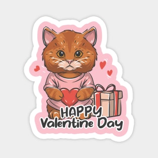 Cat Celebrate Valentine Day Magnet