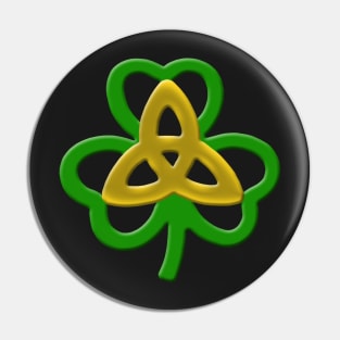 Shamrock And Trinity Knot Pin