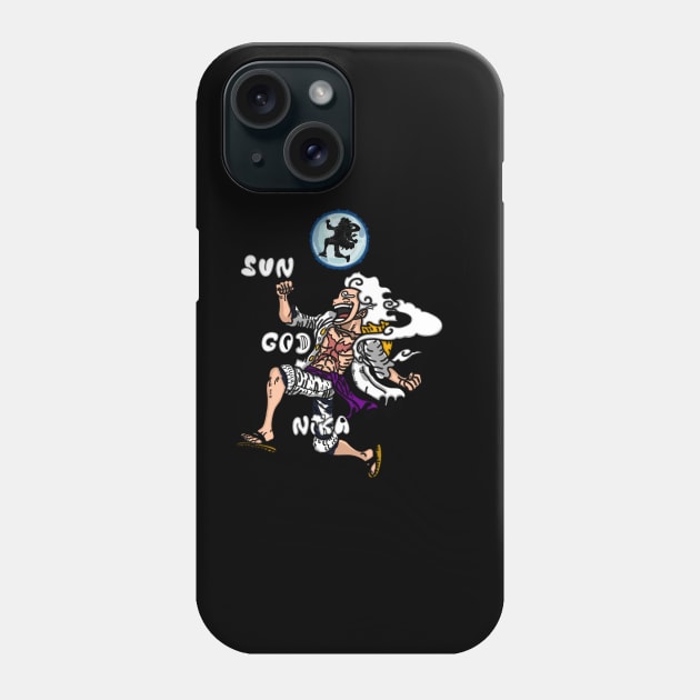 Luffy Gear 5 Sun God Nika Phone Case by Coopscrazyart