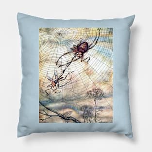 The Spider and the Fly - Arthur Rackham Pillow