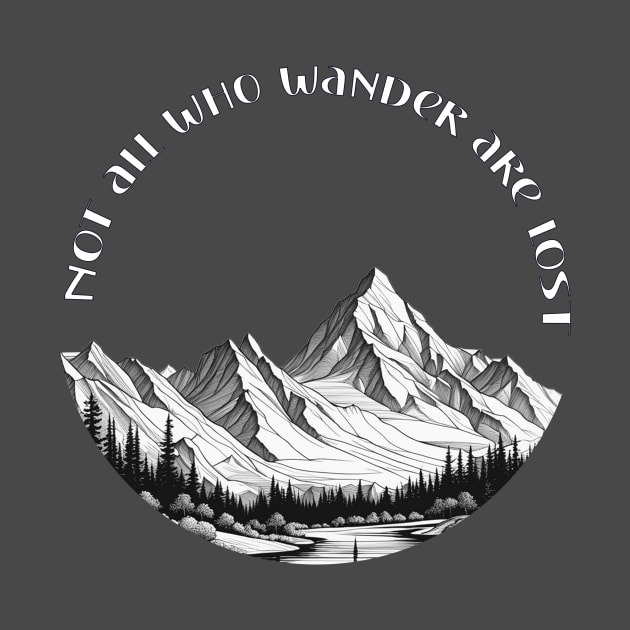 Not all who wander are lost camping geocaching design by Edgi
