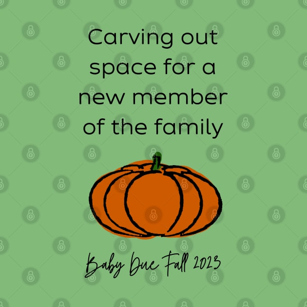 Pumpkin Baby Announcement (Black Fall) by Hilary's Flower House