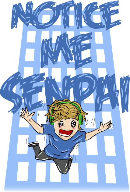 Notice Me Senpai.. Kids T-Shirt by gegeha