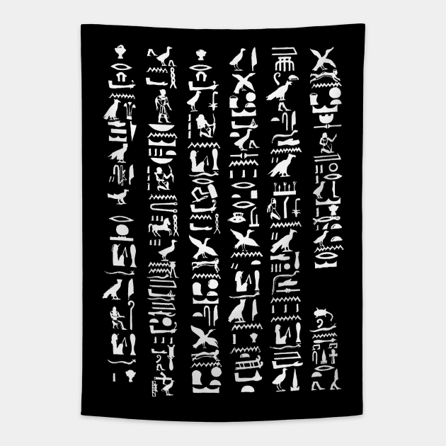 The Ancient Egyptian Language Tapestry by KewaleeTee