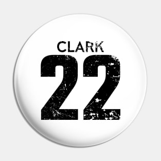 Caitlin Clark Black Distressed Jersey Number 22 Pin