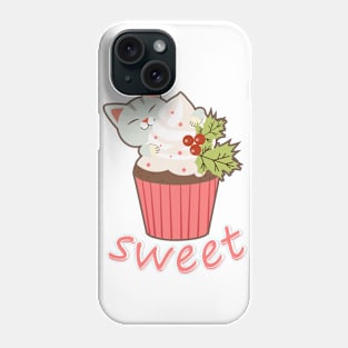 cat embraces her ice-cream Phone Case