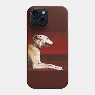 Whippet On Red Phone Case