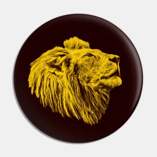 Lion portrait Pin