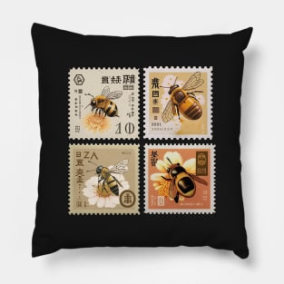 Bee Humble - Stamp Set - Postage Stamp Series Pillow