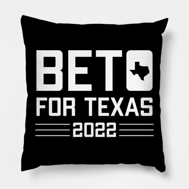 Beto for Texas Govenor 2022 Pillow by stuffbyjlim