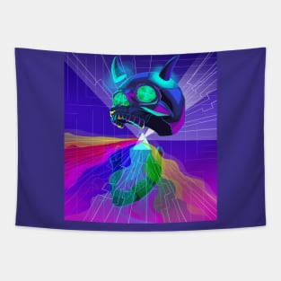 Neon skull Tapestry